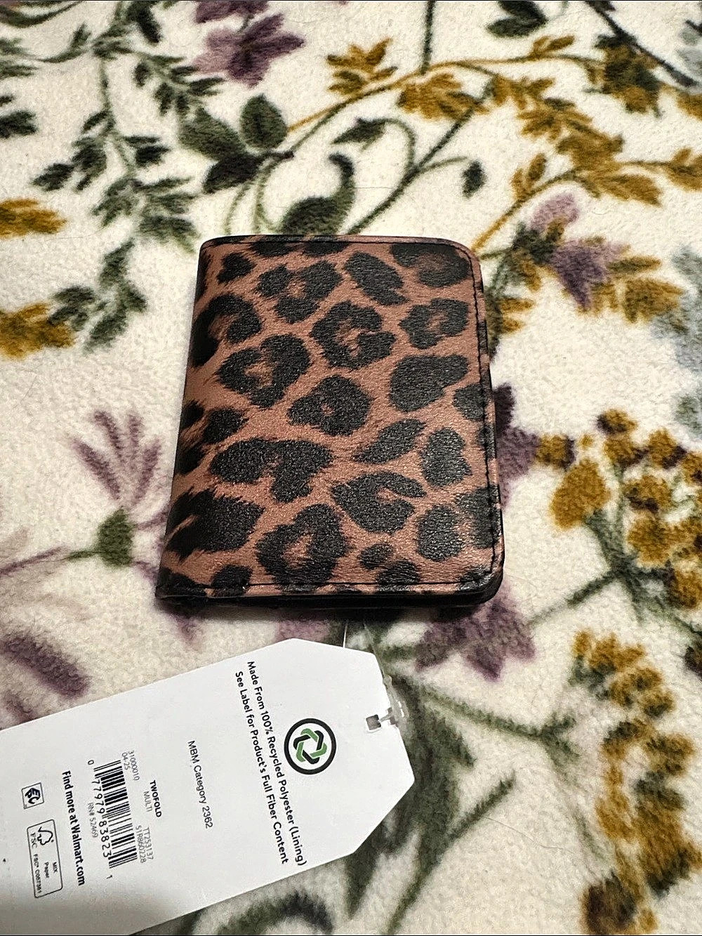 Walmart Leopard Print Wallet in Brown & Black NWT